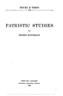 Patristic studies