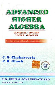 Advanced Higher Algebra