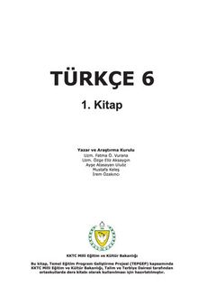 Türkçe 6. 1. Kitap