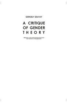 A Critique of Gender Theory