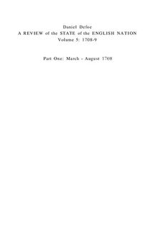 Defoe's Review 1704-13, Volume 5 (1708-9)