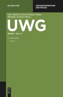 UWG: Band 2 §§ 4-7