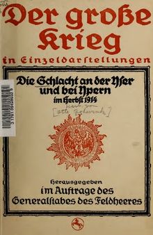 Die Schlacht an der Yser und bei Ypern im Herbst 1914