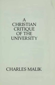 Christian Critique of University
