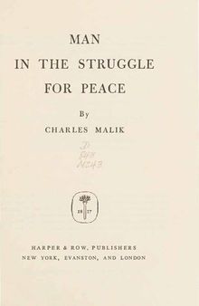Man in Struggle for Peace
