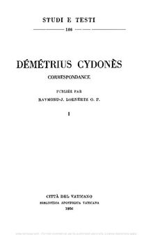 Démétrius Cydonès. Correspondance