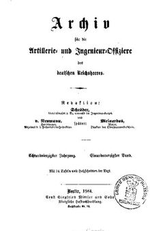 Archiv für die Artillerie- und Ingenieur-Offiziere des deutschen Reichsheeres