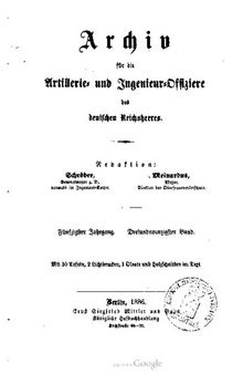 Archiv für die Artillerie- und Ingenieur-Offiziere des deutschen Reichsheeres