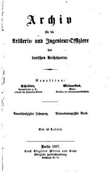 Archiv für die Artillerie- und Ingenieur-Offiziere des deutschen Reichsheeres