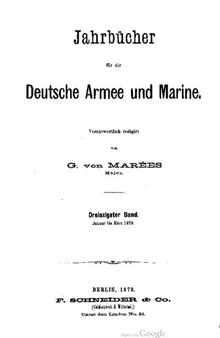 Jahrbücher für die Deutsche Armee und Marine / Januar bis März 1879