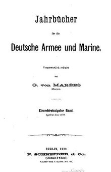 Jahrbücher für die Deutsche Armee und Marine / April bis Juni 1879