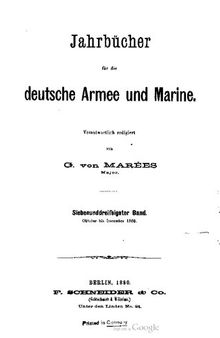 Jahrbücher für die Deutsche Armee und Marine / Oktober bis Dezember 1880