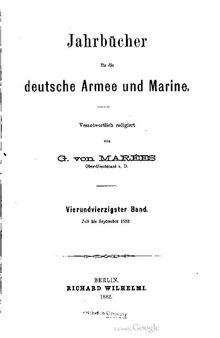 Jahrbücher für die Deutsche Armee und Marine / Juli bis September 1882