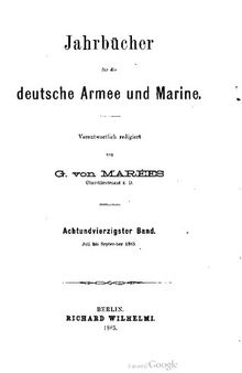 Jahrbücher für die Deutsche Armee und Marine / Juli bis September 1883