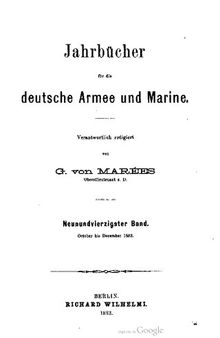 Jahrbücher für die Deutsche Armee und Marine / Oktober bis Dezember 1883