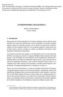 Antroponimia chachapoya
