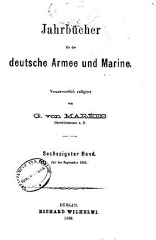 Jahrbücher für die Deutsche Armee und Marine / Juli bis Dezember 1886