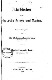 Jahrbücher für die Deutsche Armee und Marine / Juli bis Dezember 1889