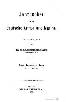 Jahrbücher für die Deutsche Armee und Marine / Januar bis März 1890