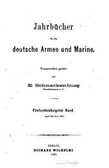 Jahrbücher für die Deutsche Armee und Marine / April bis Juni 1890