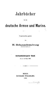 Jahrbücher für die Deutsche Armee und Marine / Jnuar bis März 1891