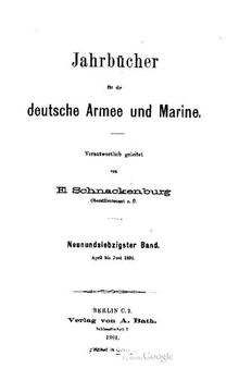 Jahrbücher für die Deutsche Armee und Marine / April bis Juni 1891