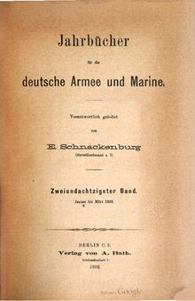 Jahrbücher für die Deutsche Armee und Marine / Januar bis März 1892