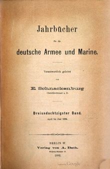 Jahrbücher für die Deutsche Armee und Marine / April bis Juni 1892