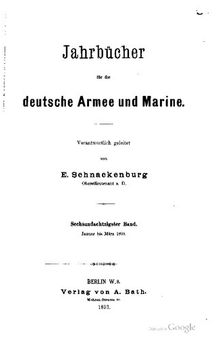 Jahrbücher für die Deutsche Armee und Marine / Januar bis März 1893