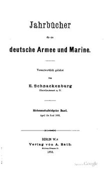 Jahrbücher für die Deutsche Armee und Marine / April bis Juni1893