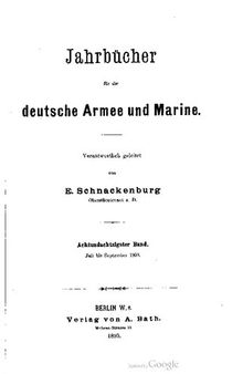 Jahrbücher für die Deutsche Armee und Marine / Juli bis September 1893
