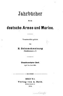Jahrbücher für die Deutsche Armee und Marine / April bis Juni 1894