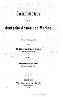 Jahrbücher für die Deutsche Armee und Marine / Juli bis September 1894