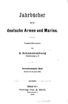 Jahrbücher für die Deutsche Armee und Marine / Oktober bis Dezember 1894