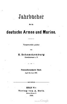 Jahrbücher für die Deutsche Armee und Marine / April bis Juni 1896