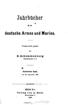 Jahrbücher für die Deutsche Armee und Marine / Juli bis September 1896