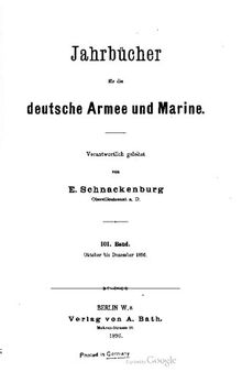 Jahrbücher für die Deutsche Armee und Marine / Oktober bis Dezember 1896