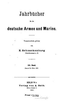 Jahrbücher für die Deutsche Armee und Marine / Januar bis März 1897