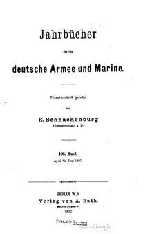 Jahrbücher für die Deutsche Armee und Marine / April bis Juni 1897
