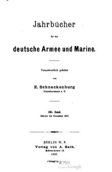 Jahrbücher für die Deutsche Armee und Marine / Oktober bis Dezember 1897