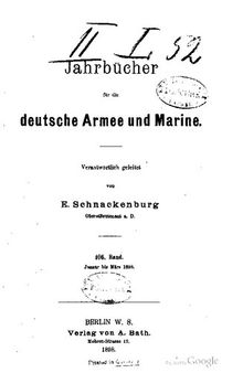 Jahrbücher für die Deutsche Armee und Marine / Januar bis März 1898