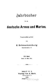 Jahrbücher für die Deutsche Armee und Marine / Januar bis März 1899