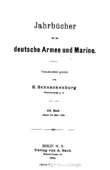 Jahrbücher für die Deutsche Armee und Marine / Januar bis Juni 1900