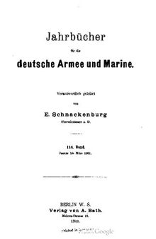 Jahrbücher für die Deutsche Armee und Marine / Januar bis Juni 1901