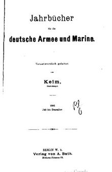 Jahrbücher für die Deutsche Armee und Marine / Juli bis Dezember 1906