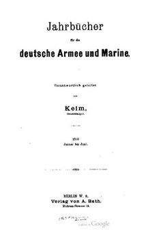 Jahrbücher für die Deutsche Armee und Marine / Januar bis Juni 1910