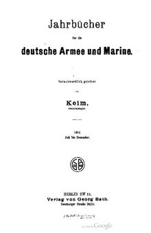 Jahrbücher für die Deutsche Armee und Marine / Juli bis Dezember 1914