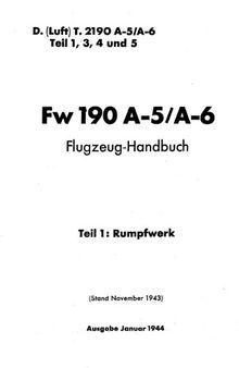 Aircraft Manual - Fw 190  Part 1 [A-5, A-6] 