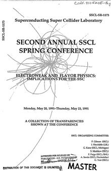 Electroweak and Flavor Physics - Implications for the SSC