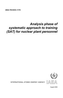 Training Nuclear Plant Personnel - Analysis (IAEA TECDOC-1170)